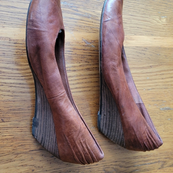 Seychelles sz 6 brown wedges - Picture 3 of 5